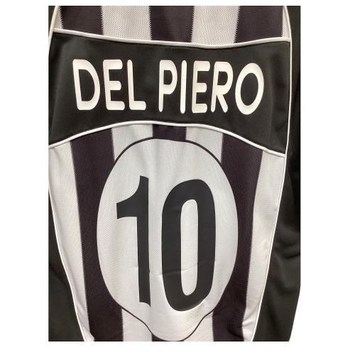 ユベントスFC【10】アレッサンドロ・デル・ピエロ サッカーユニフォーム 2002-2003シーズンホームユニフォーム SIZE XL ホワイト×ブラック