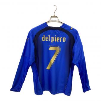イタリア代表 (イタリアダイヒョウ) サッカーユニフォーム 731953 2006年ホームユニフォーム(ドイツＷ杯ワッペン付) @ SIZE L ブルー