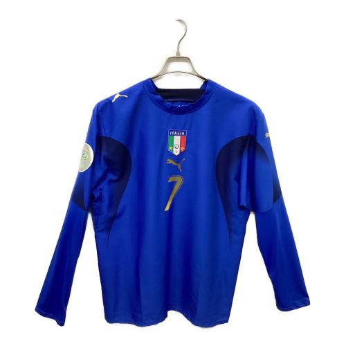 イタリア代表 (イタリアダイヒョウ) サッカーユニフォーム 731953 2006年ホームユニフォーム(ドイツＷ杯ワッペン付) @ SIZE L ブルー
