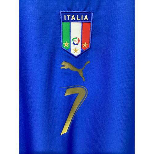 イタリア代表 (イタリアダイヒョウ) サッカーユニフォーム 731953 2006年ホームユニフォーム(ドイツＷ杯ワッペン付) @ SIZE L ブルー