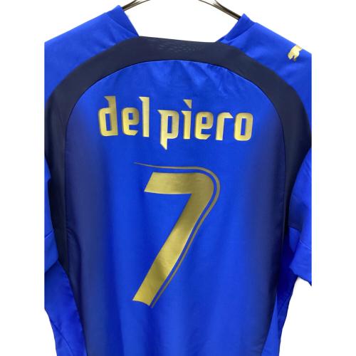 イタリア代表 (イタリアダイヒョウ) サッカーユニフォーム 731953 2006年ホームユニフォーム(ドイツＷ杯ワッペン付) @ SIZE L ブルー