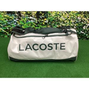LACOSTE (ラコステ) Ｌ.20 テニスバッグ TLAB001 ホワイト×グリーン ラケット6本収納