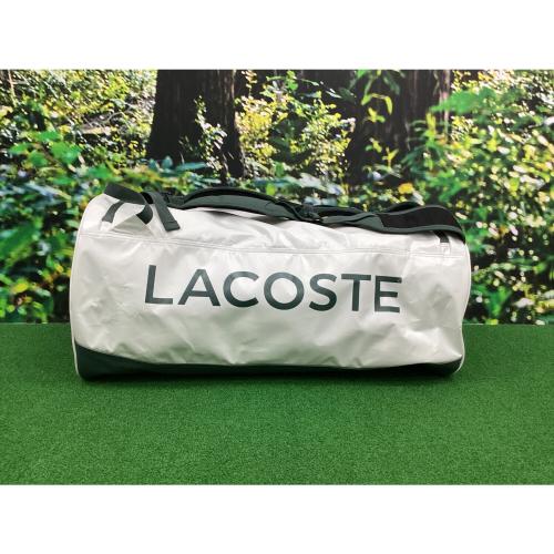 LACOSTE (ラコステ) Ｌ.20 テニスバッグ TLAB001 ホワイト×グリーン ラケット6本収納