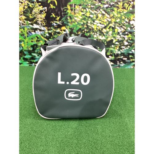 LACOSTE (ラコステ) Ｌ.20 テニスバッグ TLAB001 ホワイト×グリーン ラケット6本収納