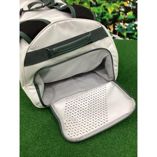 LACOSTE (ラコステ) Ｌ.20 テニスバッグ TLAB001 ホワイト×グリーン ラケット6本収納