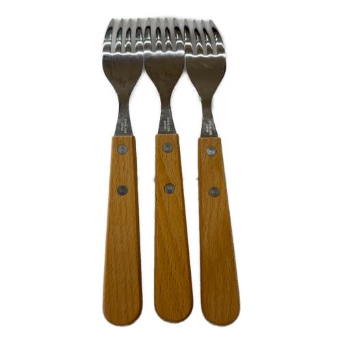 Snow peak (スノーピーク) ウッドパーティー アウトドア食器 スプーン×3・フォーク×3・ナイフ×3セット