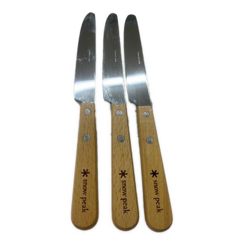 Snow peak (スノーピーク) ウッドパーティー アウトドア食器 スプーン×3・フォーク×3・ナイフ×3セット