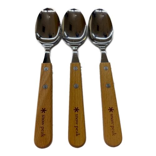 Snow peak (スノーピーク) ウッドパーティー アウトドア食器 スプーン×3・フォーク×3・ナイフ×3セット