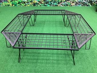 Campingmoon (キャンピングムーン) 囲炉裏テーブル B-229-H 約60×24cm ブラック ミニマルラックセット