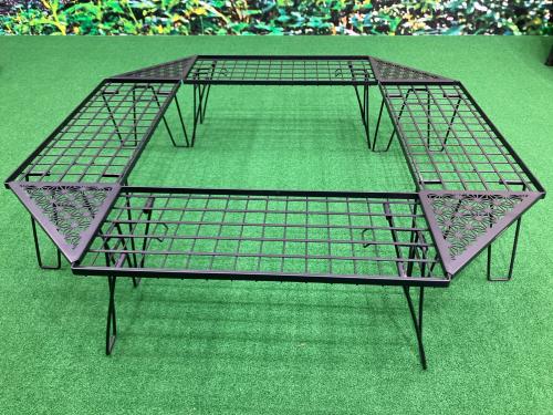 Campingmoon (キャンピングムーン) 囲炉裏テーブル B-229-H 約60×24cm ブラック ミニマルラックセット