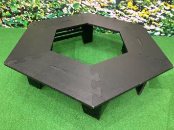 BlackishGear (ブラキッシュギア) アウトドアテーブル ブラックヘキサテーブル