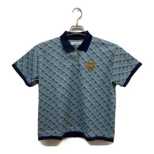 RUSSELUNO (ラッセルノ) ゴルフウェア(トップス) RSW-2220318 MONOGRAM LOOSE FIT POLO レディース SIZE 0(S相当) スカイブルー