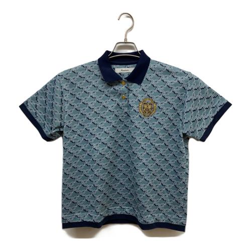 RUSSELUNO (ラッセルノ) ゴルフウェア(トップス) RSW-2220318 MONOGRAM LOOSE FIT POLO レディース SIZE 0(S相当) スカイブルー