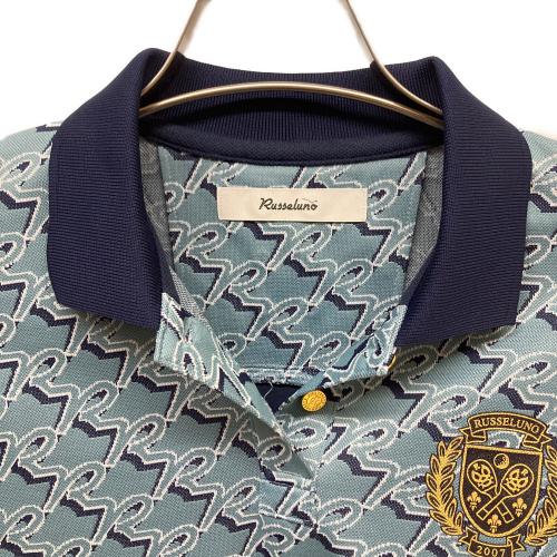 RUSSELUNO (ラッセルノ) ゴルフウェア(トップス) RSW-2220318 MONOGRAM LOOSE FIT POLO レディース SIZE 0(S相当) スカイブルー