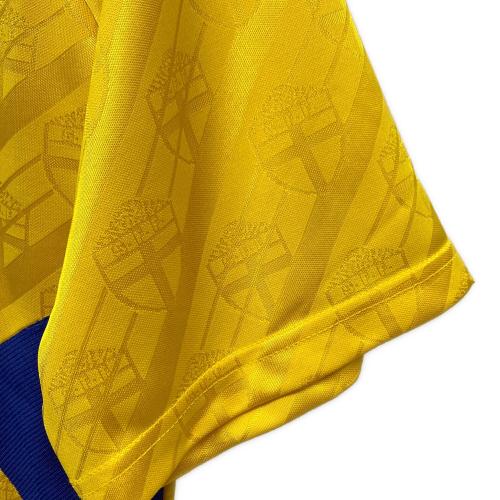 スウェーデン代表 (スウェーデンダイヒョウ) サッカーユニフォーム ホーム レプリカ ユニフォーム 1994 メンズ SIZE L イエロー