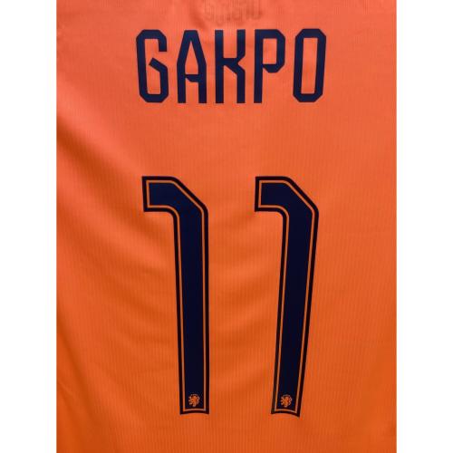 オランダ代表 (オランダダイヒョウ) 【11】コーディ・ガクポ サッカーユニフォーム IB5334 2026 ホーム レプリカ メンズ SIZE L オレンジ