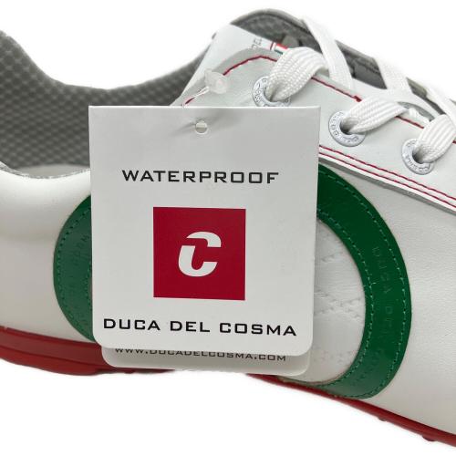 DUCA DEL COSMA (デュカデルコスマ) ゴルフシューズ 420101-0044 KUBA 収納ケース付 メンズ SIZE 27cm ホワイト×グリーン