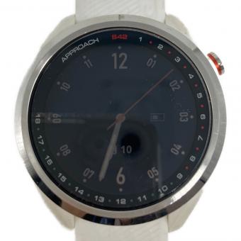 GARMIN (ガーミン) ゴルフGPSナビ APPROACH S42・ケース・充電器付・※動作確認済 ホワイト GPS ゴルフウォッチ