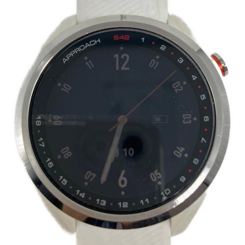 GARMIN (ガーミン) ゴルフGPSナビ APPROACH S42・ケース・充電器付・※動作確認済 ホワイト GPS ゴルフウォッチ