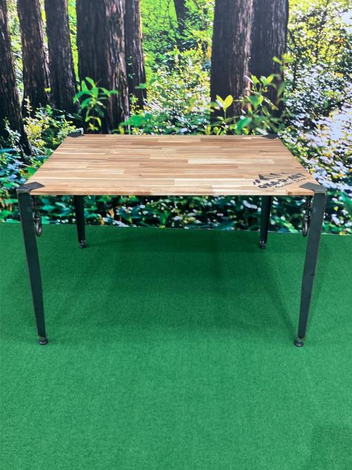 oka d art アウトドアテーブル 70x90x55cm クランプ式アイアンレッグ