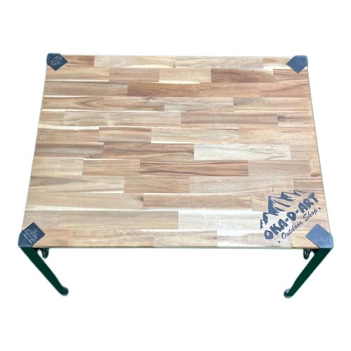oka d art アウトドアテーブル 70x90x55cm クランプ式アイアンレッグ