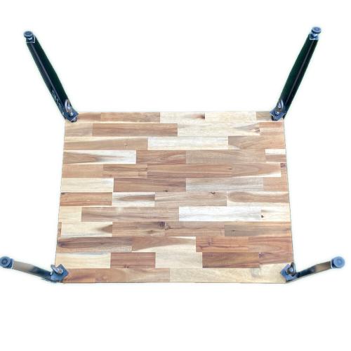 oka d art アウトドアテーブル 70x90x55cm クランプ式アイアンレッグ