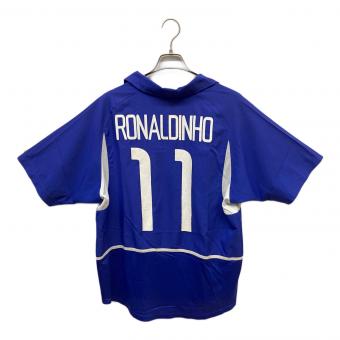 ブラジル代表 (ブラジルダイヒョウ) サッカーユニフォーム 2002 アウェイユニフォーム メンズ SIZE L ブルー