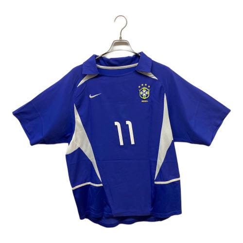 ブラジル代表 (ブラジルダイヒョウ) サッカーユニフォーム 2002 アウェイユニフォーム メンズ SIZE L ブルー