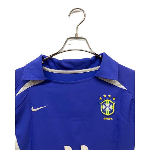 ブラジル代表 (ブラジルダイヒョウ) サッカーユニフォーム 2002 アウェイユニフォーム メンズ SIZE L ブルー
