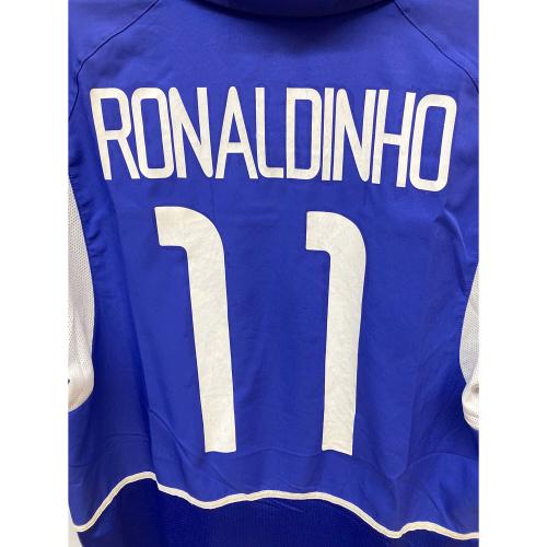ブラジル代表 (ブラジルダイヒョウ) サッカーユニフォーム 2002 アウェイユニフォーム メンズ SIZE L ブルー