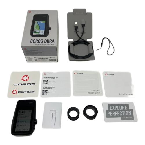 COROS (カロス) COROS DURA Solar GPS Bike Computer サイクルコンピューター BDURABLK マウント欠品・ケーブル・説明書・ゴムリング・ケース付