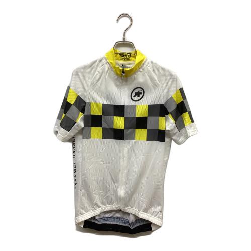 ASSOS (アソス) サイクルウェア 11.20.264 SS.Grandprix Jersey Evo8 / SS.グランプリ ジャージ エボ8 メンズ SIZE L ホワイト×イエロー