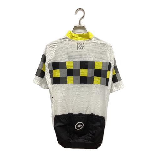 ASSOS (アソス) サイクルウェア 11.20.264 SS.Grandprix Jersey Evo8 / SS.グランプリ ジャージ エボ8 メンズ SIZE L ホワイト×イエロー
