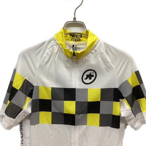 ASSOS (アソス) サイクルウェア 11.20.264 SS.Grandprix Jersey Evo8 / SS.グランプリ ジャージ エボ8 メンズ SIZE L ホワイト×イエロー