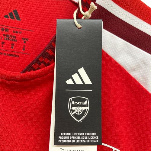 アーセナルFC サッカーユニフォーム JZ3165 26-27シーズン ホーム オーセンティック SIZE XL レッド　デクラン・ライス【41】