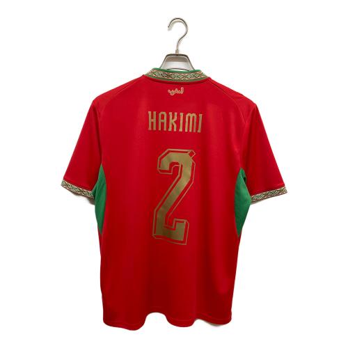 モロッコ代表 サッカーユニフォーム 783317-01 2026シーズン ホーム レプリカ 半袖 SIZE L レッド　	アクラフ・ハキミ【2】