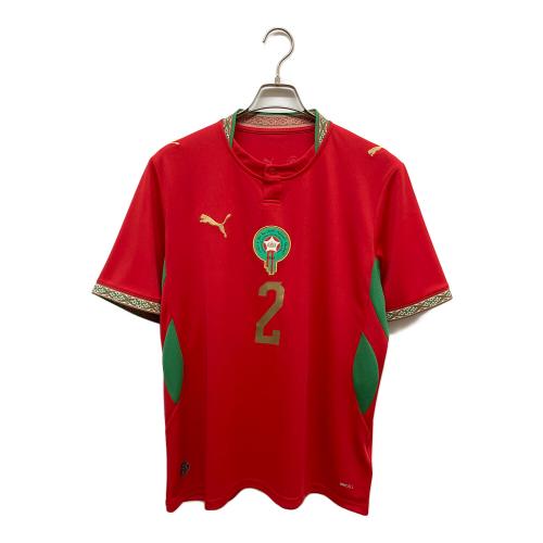 モロッコ代表 サッカーユニフォーム 783317-01 2026シーズン ホーム レプリカ 半袖 SIZE L レッド　	アクラフ・ハキミ【2】