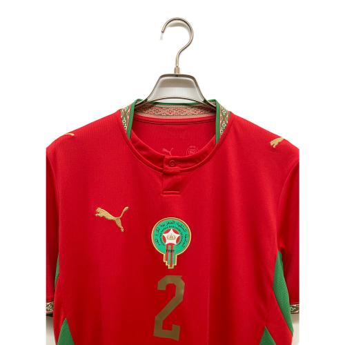 モロッコ代表 サッカーユニフォーム 783317-01 2026シーズン ホーム レプリカ 半袖 SIZE L レッド　	アクラフ・ハキミ【2】