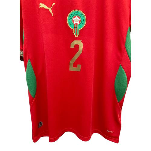 モロッコ代表 サッカーユニフォーム 783317-01 2026シーズン ホーム レプリカ 半袖 SIZE L レッド　	アクラフ・ハキミ【2】