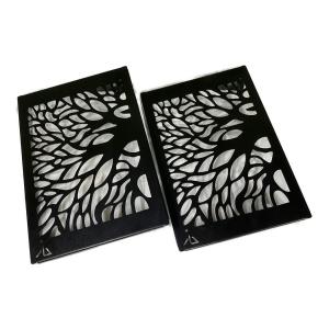 BLACK DESIGN (ブラックデザイン) ファニチャーアクセサリー 2枚組 ブラック アイアンプレート