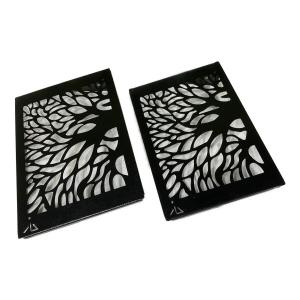 BLACK DESIGN (ブラックデザイン) ファニチャーアクセサリー 2枚組 ブラック アイアンプレート