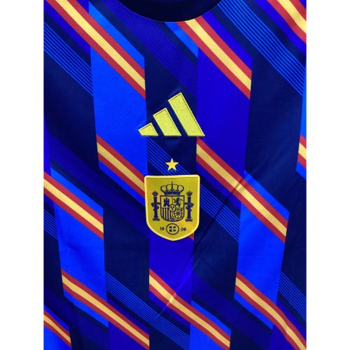 スペイン代表 (スペインダイヒョウ) サッカーウェア(トップス) KA1906 2026シーズン ホーム プレマッチ ジャージー メンズ SIZE XL ブルー