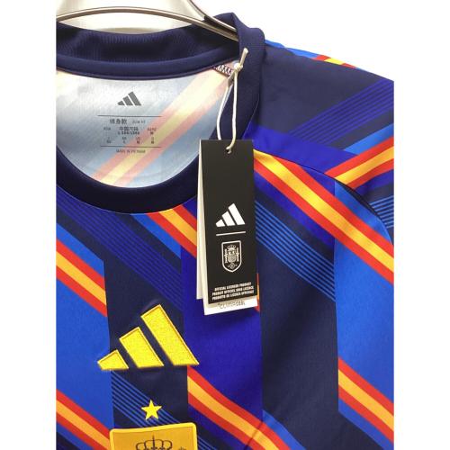 スペイン代表 (スペインダイヒョウ) サッカーウェア(トップス) KA1906 2026シーズン ホーム プレマッチ ジャージー メンズ SIZE XL ブルー