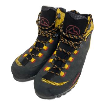 LA SPORTIVA (スポルティバ) Trango Tech Leather GTX ハイカット(ハードソール) トレッキングシューズ SIZE 43 約27.5cm ブラック×イエロー