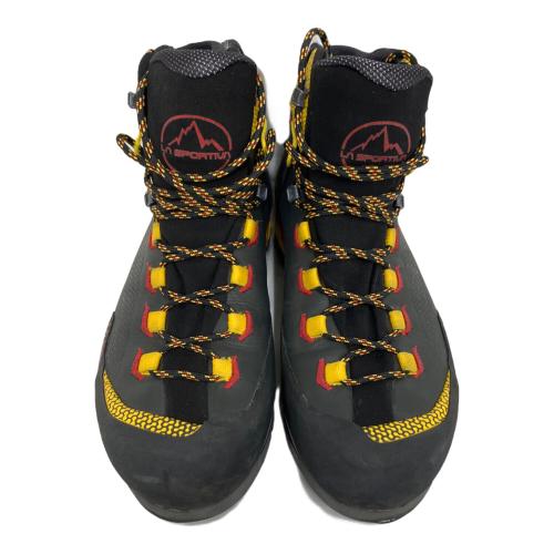 LA SPORTIVA (スポルティバ) Trango Tech Leather GTX ハイカット(ハードソール) トレッキングシューズ SIZE 43 約27.5cm ブラック×イエロー