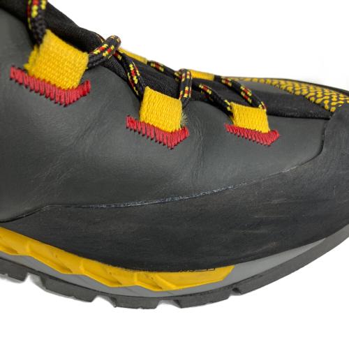 LA SPORTIVA (スポルティバ) Trango Tech Leather GTX ハイカット(ハードソール) トレッキングシューズ SIZE 43 約27.5cm ブラック×イエロー