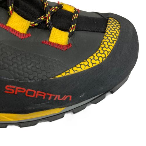 LA SPORTIVA (スポルティバ) Trango Tech Leather GTX ハイカット(ハードソール) トレッキングシューズ SIZE 43 約27.5cm ブラック×イエロー