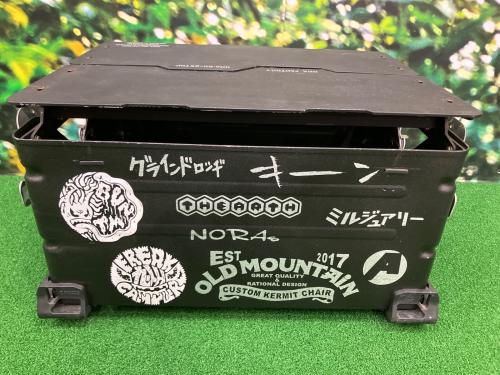 Snow peak (スノーピーク) 収納ケース ステッカーカスタム有 シェルフコンテナ 25 ブラック