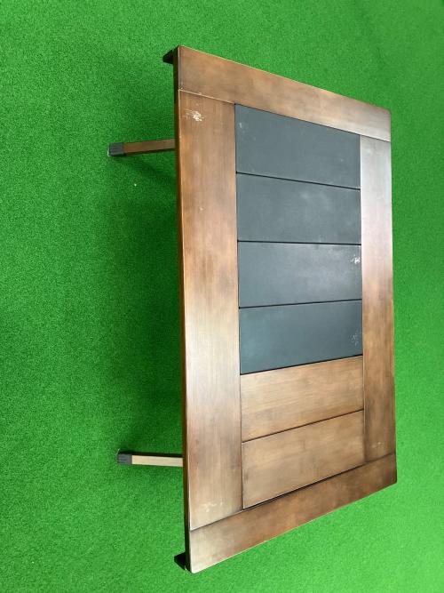 Hilander (ハイランダー) アウトドアテーブル 約90×60×45cm ダークブラウン シェフテーブル