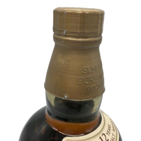 サントリー ウイスキー山崎 ピュアモルト 12年 750ml 木箱付 未開封